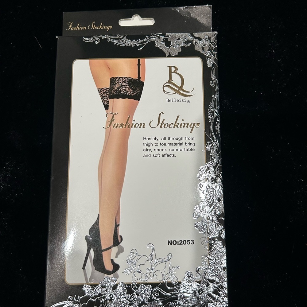 Beileisi Fashion Stockings Sheer Thigh-High Pantyhose Nylon Spandex NWT